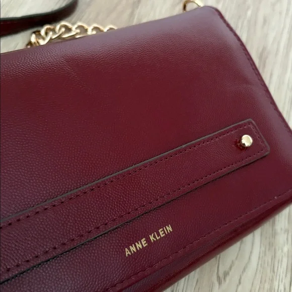 Anne Klein Burgundy Crossbody Bag - Picture 3 of 7
